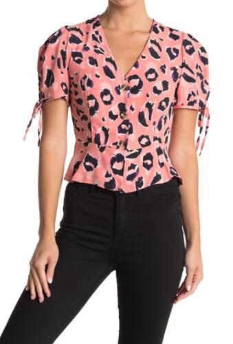 Imbracaminte femei topshop bry leopard print blouse pink