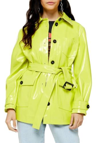 Imbracaminte femei topshop casey belted jacket lime