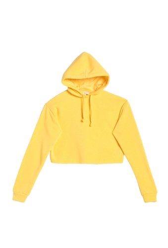 Imbracaminte femei topshop codie crop hoodie yellow