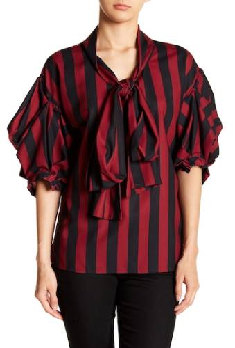 Imbracaminte femei tov striped lounge luminous blouse red-black