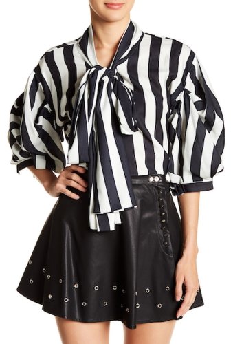 Imbracaminte femei tov striped lounge luminous blouse white-black
