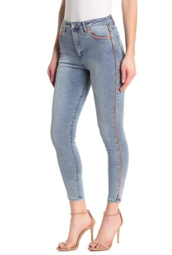 Imbracaminte femei tractr high waisted ankle crop skinny jeans indigo