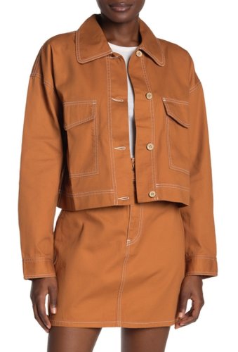 Imbracaminte femei tularosa orlean button down jacket rust