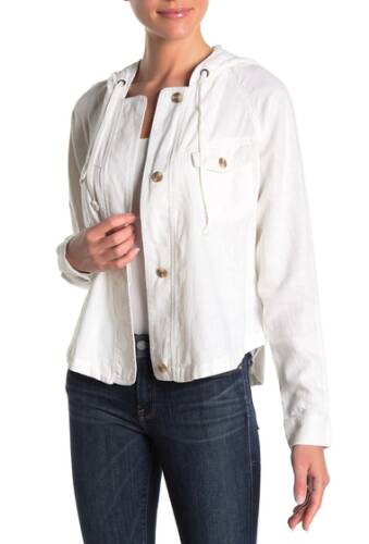 Imbracaminte femei unionbay clarice linen blend hooded jacket paperwhite