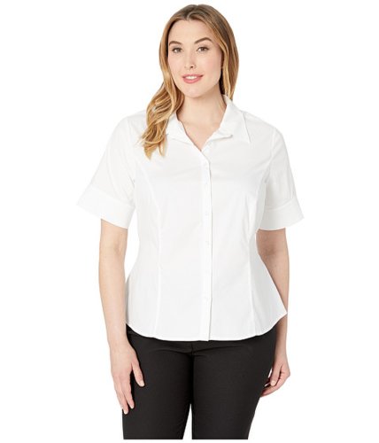 Imbracaminte femei unique vintage cotton short sleeve button up mazzie blouse white