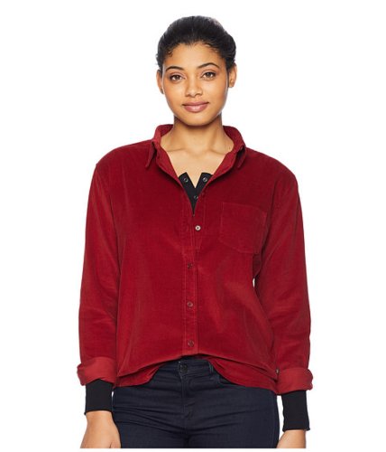 Imbracaminte femei united by blue lakeshore corduroy button down maroon