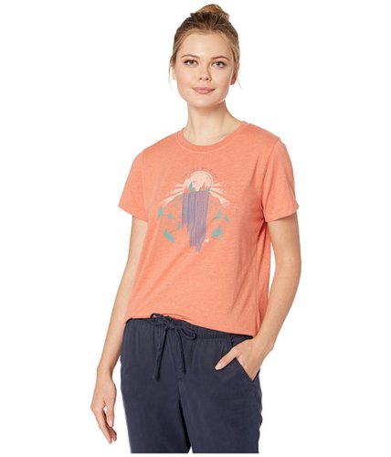 Imbracaminte femei united by blue rolling waters short sleeve 5545 graphic tee canyon orange