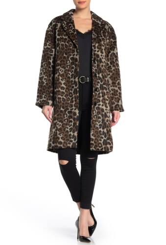 Imbracaminte femei vigoss leopard print woven coat brown
