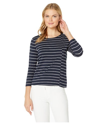 Imbracaminte femei vince camuto 34 sleeve parlour stripe top w diagonal stripe back classic navy