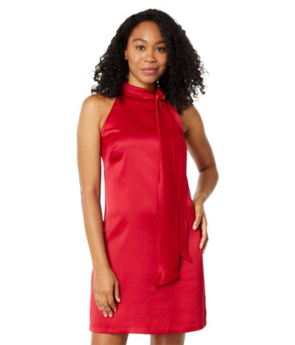 Imbracaminte femei vince camuto crepe back satin bow neck shift red