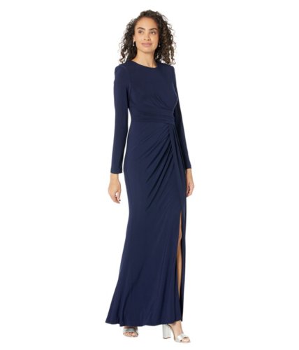 Imbracaminte femei vince camuto long sleeve gown with drape front navy