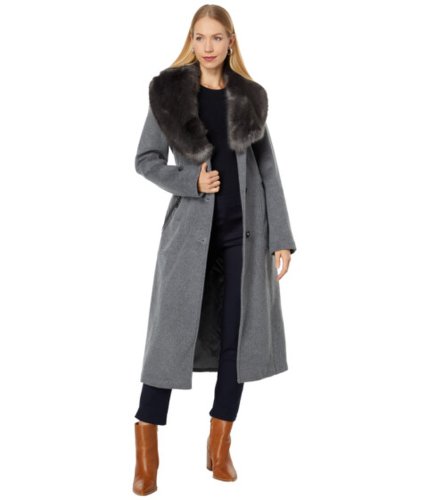 Imbracaminte femei vince camuto wool coat w faux fur v20741-zu medium grey