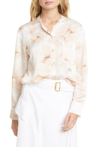 Imbracaminte femei vince magnolia band collar blouse off white