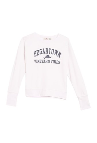 Imbracaminte femei vineyard vines edgartown crew neck pullover sweatshirt white cap