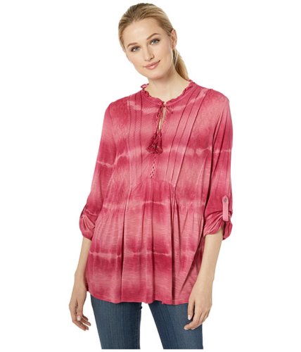 Imbracaminte femei vintage america knit top w roll tab sleeves rose