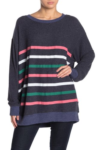 Imbracaminte femei wildfox multi stripes roadtrip sweatshirt oxford