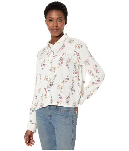 Imbracaminte femei wrangler modern flower shirt off-white