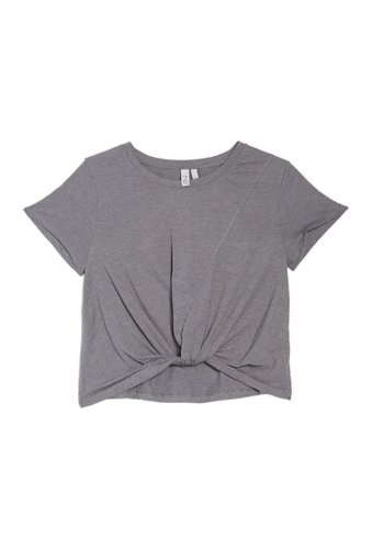 Imbracaminte femei z by zella elsa striped twist crop t-shirt grey shade