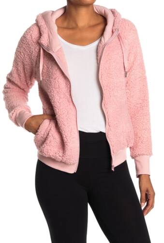 Imbracaminte femei Z By Zella up over faux shearling bomber pink silver
