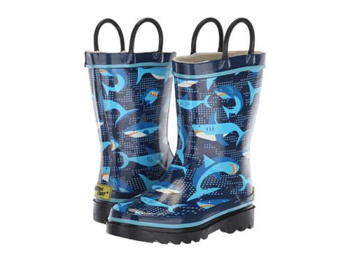 Incaltaminte baieti western chief kids limited edition printed rain boots (toddlerlittle kid) pixel shark camo