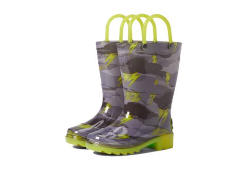 Incaltaminte baieti western chief kids storm chaser lighted pvc rain boot (toddlerlittle kid) gray