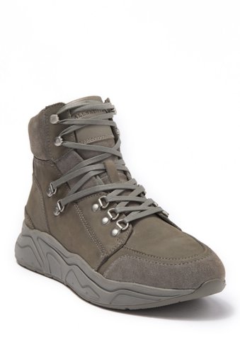 Incaltaminte barbati allsaints brand high top leather lace-up boot grey