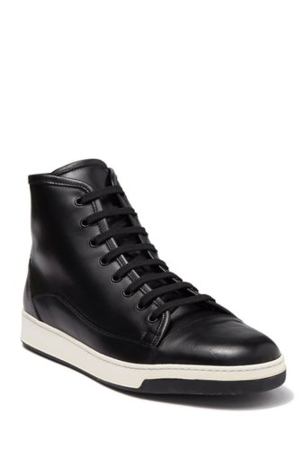Incaltaminte barbati Bugatchi venezia leather high top sneaker nero