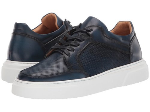 Incaltaminte barbati eleventy burnishedperforated leather cup sole sneaker navy