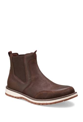 Incaltaminte barbati members only slip-on leather chelsea boot brown