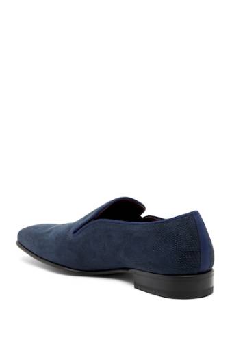 Incaltaminte barbati mezlan leather micro-studded loafer blue