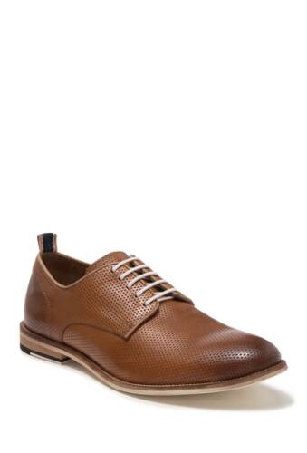 Incaltaminte barbati modern fiction fabale perforated leather derby cognac