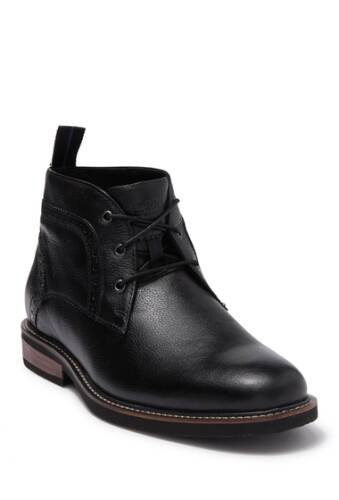 Incaltaminte barbati nunn bush ozark leather plain toe chukka boot - wide width available black tumble