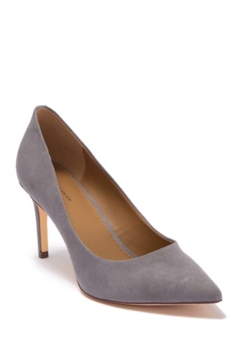 Incaltaminte femei 14th union maty pointed toe pump - wide width available lt grey faux suede