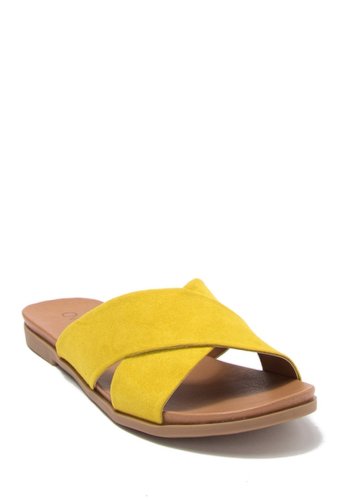 Incaltaminte femei Abound skylar cross band strap sandal yellow faux suede