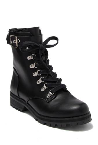 Incaltaminte femei abound victor combat boot black faux leather