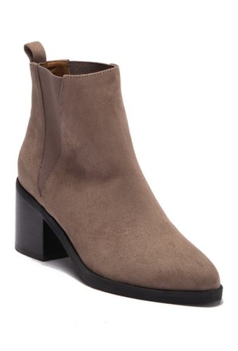 Incaltaminte femei abound vivian block heel chelsea boot grey faux suede