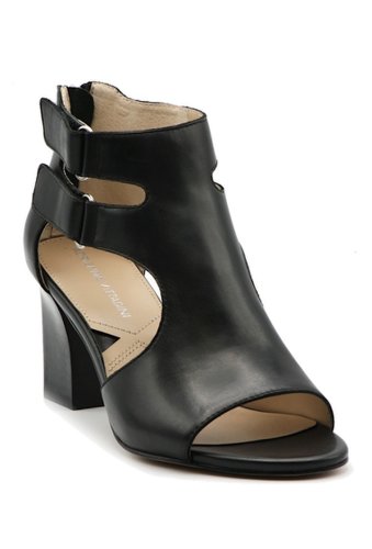 Incaltaminte femei adrienne vittadini rea leather block heel sandal black-sc