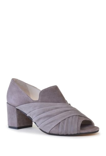 Incaltaminte femei amalfi by rangoni cilindro ruched suede peep toe pump dk taupe cashmere