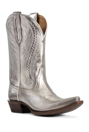 Incaltaminte femei ariat metallic tailgate western boot gray