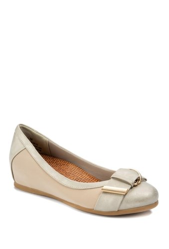 Incaltaminte femei baretraps nelly concealed wedge flat champagne