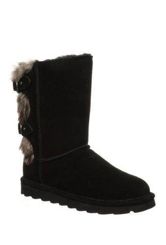 Incaltaminte femei bearpaw eloise faux fur buckled strap boot black ii 011