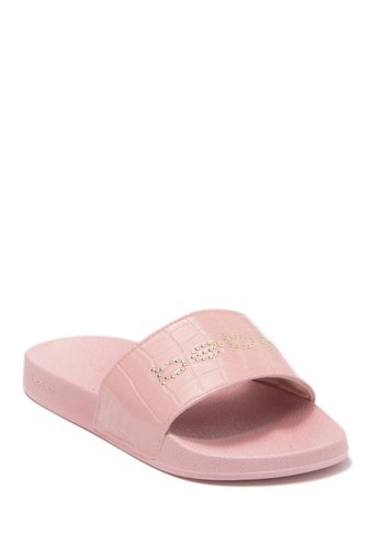Incaltaminte femei bebe fynnley croc-embossed print sandal pink faux