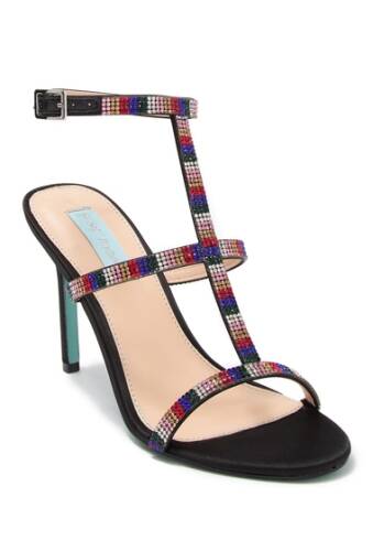 Incaltaminte femei betsey johnson tate embellished t-strap sandal rainbow
