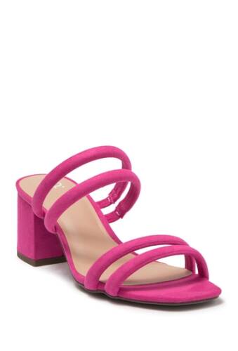 Incaltaminte femei bp lucia block heel sandal pink faux suede