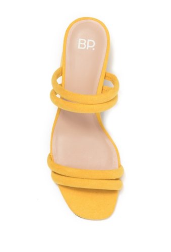 Incaltaminte femei bp lucia block heel sandal yellow faux suede