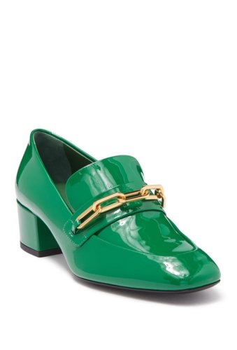 Incaltaminte femei burberry chillcot patent leather block heel pump bright pigment green