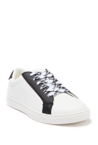 Incaltaminte femei c c california vegan leather lace-up sneaker white and black