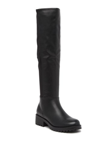 Incaltaminte femei call it spring stine knee high boot black mix mat synthe