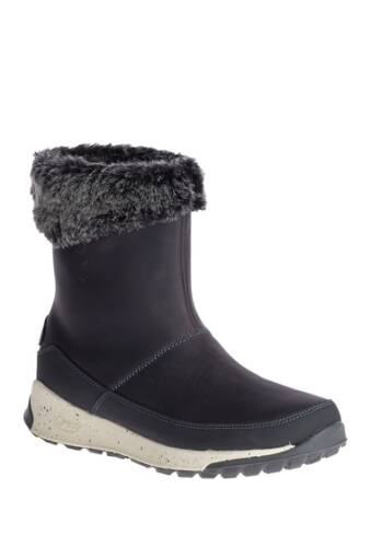 Incaltaminte femei chaco borealis faux fur collar mid waterproof boot black