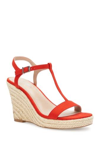 Incaltaminte femei charles by charles david lili t-strap wedge sandal candy red-ms